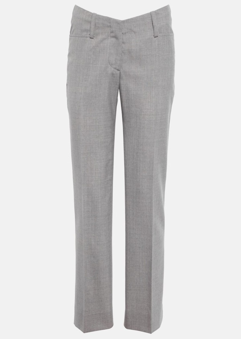 Victoria Beckham Pleated slim virgin wool pants