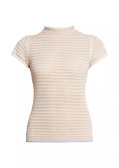 Victoria Beckham Pointelle-Knit Blouse