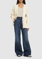 Victoria Beckham Relaxed Fit Cotton & Silk Knit Cardigan
