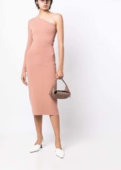 Victoria Beckham ribbed-detail one-shoulder dress