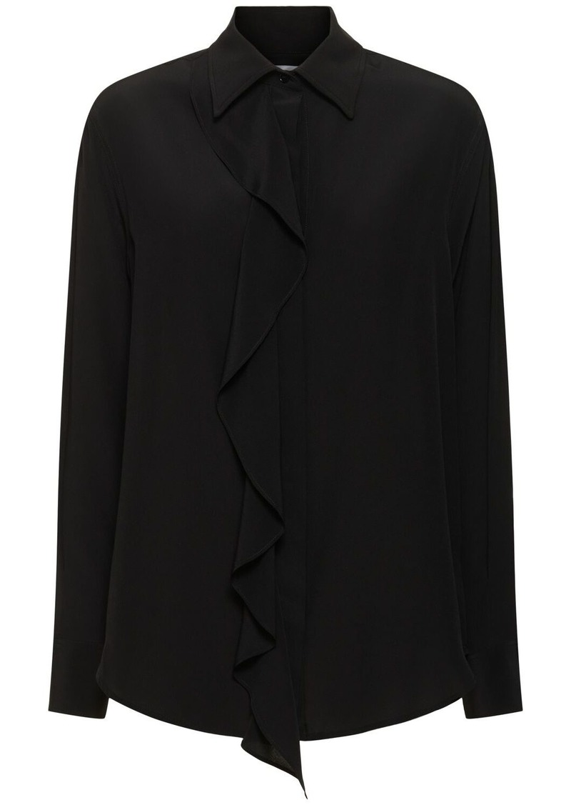 Victoria Beckham Ruffled Silk Shirt