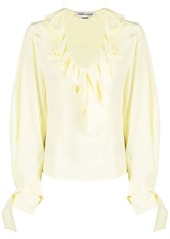 Victoria Beckham ruffled V-neck silk blouse