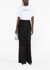Victoria Beckham satin-trim maxi wrap skirt