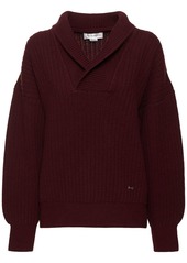 Victoria Beckham Shawl-neck Wool Sweater