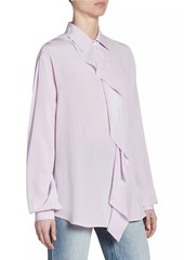 Victoria Beckham Silk Asymmetric Ruffled Blouse