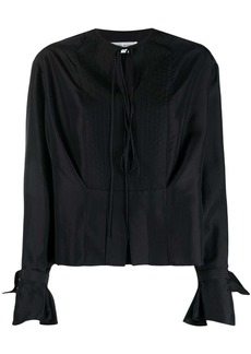 Victoria Beckham silk long-sleeve blouse