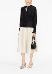 Victoria Beckham silk long-sleeve blouse