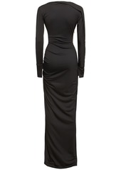 Victoria Beckham Slash-neck Jersey Gown