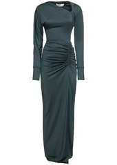 Victoria Beckham Slash-neck Jersey Gown