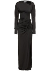 Victoria Beckham Slash-neck Jersey Gown