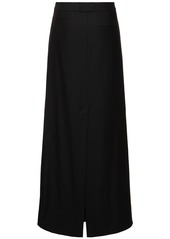 Victoria Beckham Tailored Wool Blend Maxi Skirt