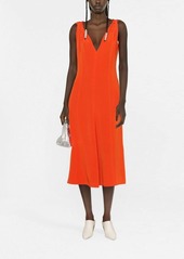 Victoria Beckham twist-shoulder fit-and-flare dress