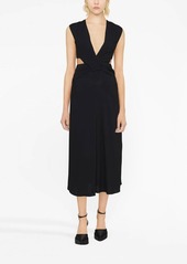 Victoria Beckham Twist Wrap cut-out detail midi dress