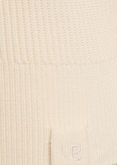 Victoria Beckham V Neck Cotton & Silk Knit Sweater