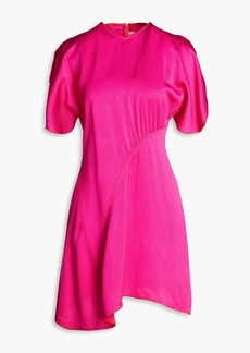 Victoria Beckham - Ruched satin-crepe mini dress - Pink - UK 4