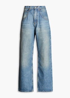 Victoria Beckham - Acid-wash high-rise wide-leg jeans - Blue - 31