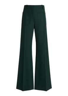 Victoria Beckham - Alina Flared Pants - Dark Green - UK 14 - Moda Operandi