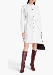 Victoria Beckham - Belted cotton-canvas shirt dress - White - UK 6