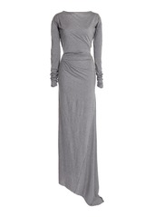 Victoria Beckham - Circle-Neck Cotton Maxi Dress - Grey - UK 12 - Moda Operandi