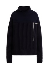 Victoria Beckham - Collared Knit Wool Sweater - White - M - Moda Operandi