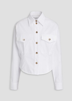 Victoria Beckham - Cotton-blend poplin shirt - White - UK 12