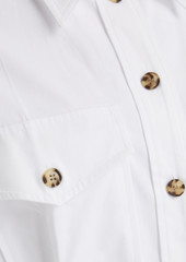 Victoria Beckham - Cotton-blend poplin shirt - White - UK 12