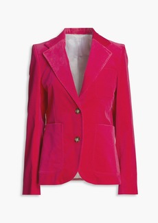 Victoria Beckham - Cotton-blend velvet blazer - Pink - UK 4