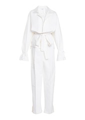 Victoria Beckham - Cotton Utility Jumpsuit - White - UK 8 - Moda Operandi