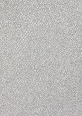 Victoria Beckham - Cropped metallic stretch-knit top - Gray - UK 12
