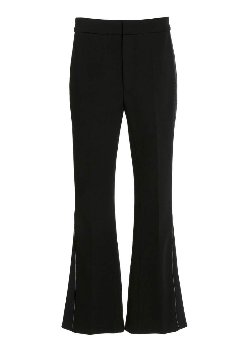 Victoria Beckham - Cropped Wool-Blend Flare Pants - Black - UK 10 - Moda Operandi