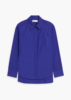 Victoria Beckham - Cutout cotton-poplin shirt - Purple - UK 6