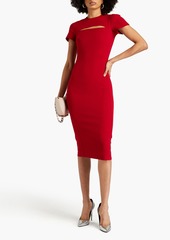 Victoria Beckham - Cutout crepe midi dress - Red - UK 12