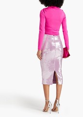 Victoria Beckham - Cutout draped stain-jersey top - Pink - XS