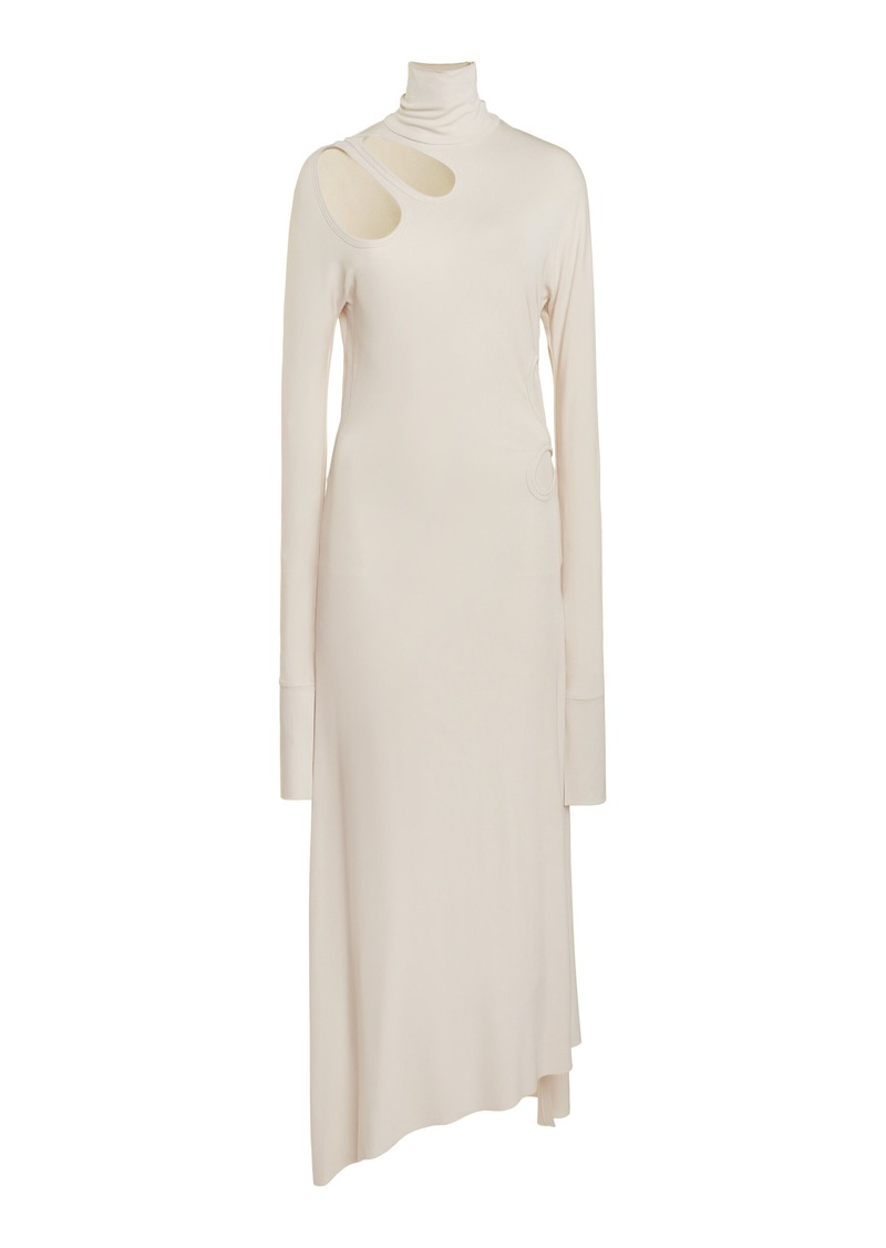 Victoria Beckham - Cutout Jersey Midi Dress - White - UK 12 - Moda Operandi