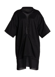 Victoria Beckham - Cutout Linen-Blend Mini Dress - Black - UK 8 - Moda Operandi