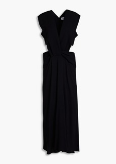 Victoria Beckham - Cutout twisted crepe midi dress - Black - UK 6