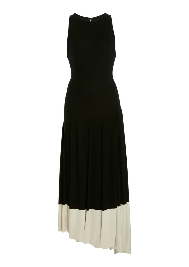 Victoria Beckham - Draped Jersey Midi Dress - Black - UK 6 - Moda Operandi