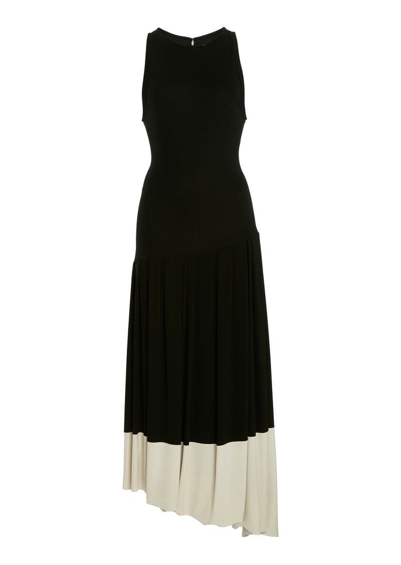 Victoria Beckham - Draped Jersey Midi Dress - Black - UK 10 - Moda Operandi