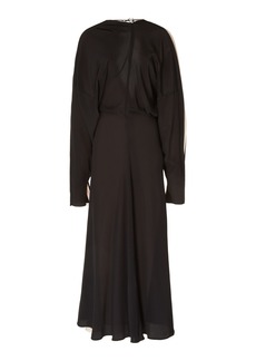 Victoria Beckham - Draped Silk Midi Dress - Multi - UK 6 - Moda Operandi