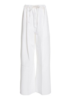 Victoria Beckham - Drawstring Cotton Pants - White - UK 8 - Moda Operandi