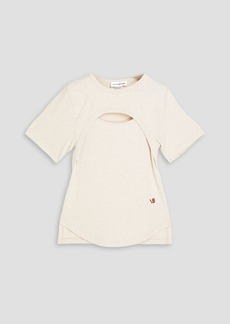 Victoria Beckham - Embroidered cutout cotton-jersey T-shirt - White - XS