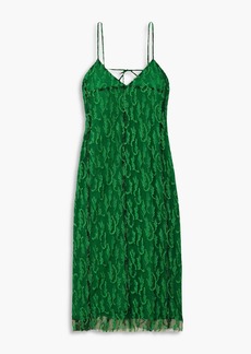 Victoria Beckham - Fil coupé mesh midi dress - Green - UK 4