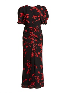 Victoria Beckham - Gathered Midi Dress - Black - UK 16 - Moda Operandi