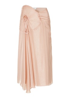 Victoria Beckham - Gathered Midi Skirt - Light Pink - UK 8 - Moda Operandi