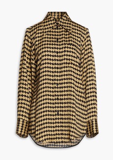 Victoria Beckham - Houndstooth cady shirt - Black - UK 8