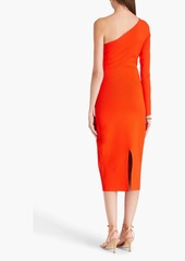 Victoria Beckham - One-shoulder stretch-knit midi dress - Red - 0