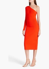 Victoria Beckham - One-shoulder stretch-knit midi dress - Red - 0