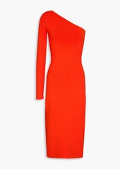 Victoria Beckham - One-shoulder stretch-knit midi dress - Red - 0