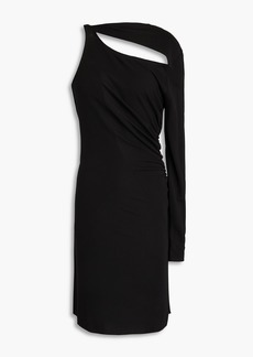 Victoria Beckham - One-sleeve cutout jersey mini dress - Black - UK 4