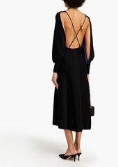 Victoria Beckham - Open-back knitted midi dress - Black - L